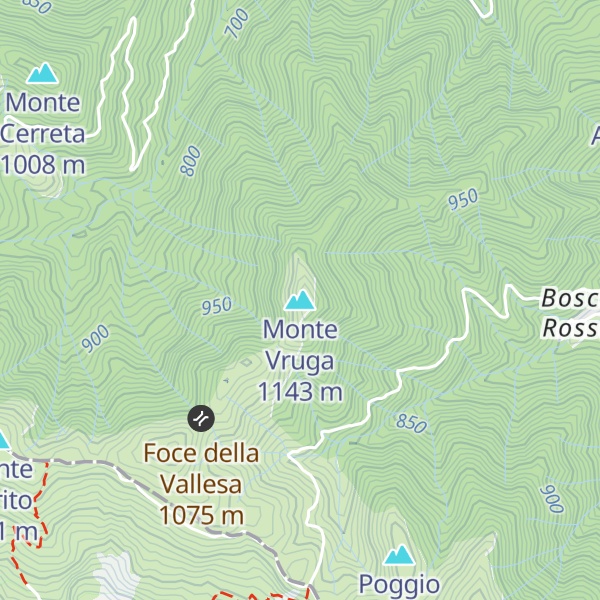 Map of Monte Vruga