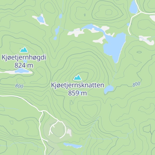 Map of Kjøetjernsknatten