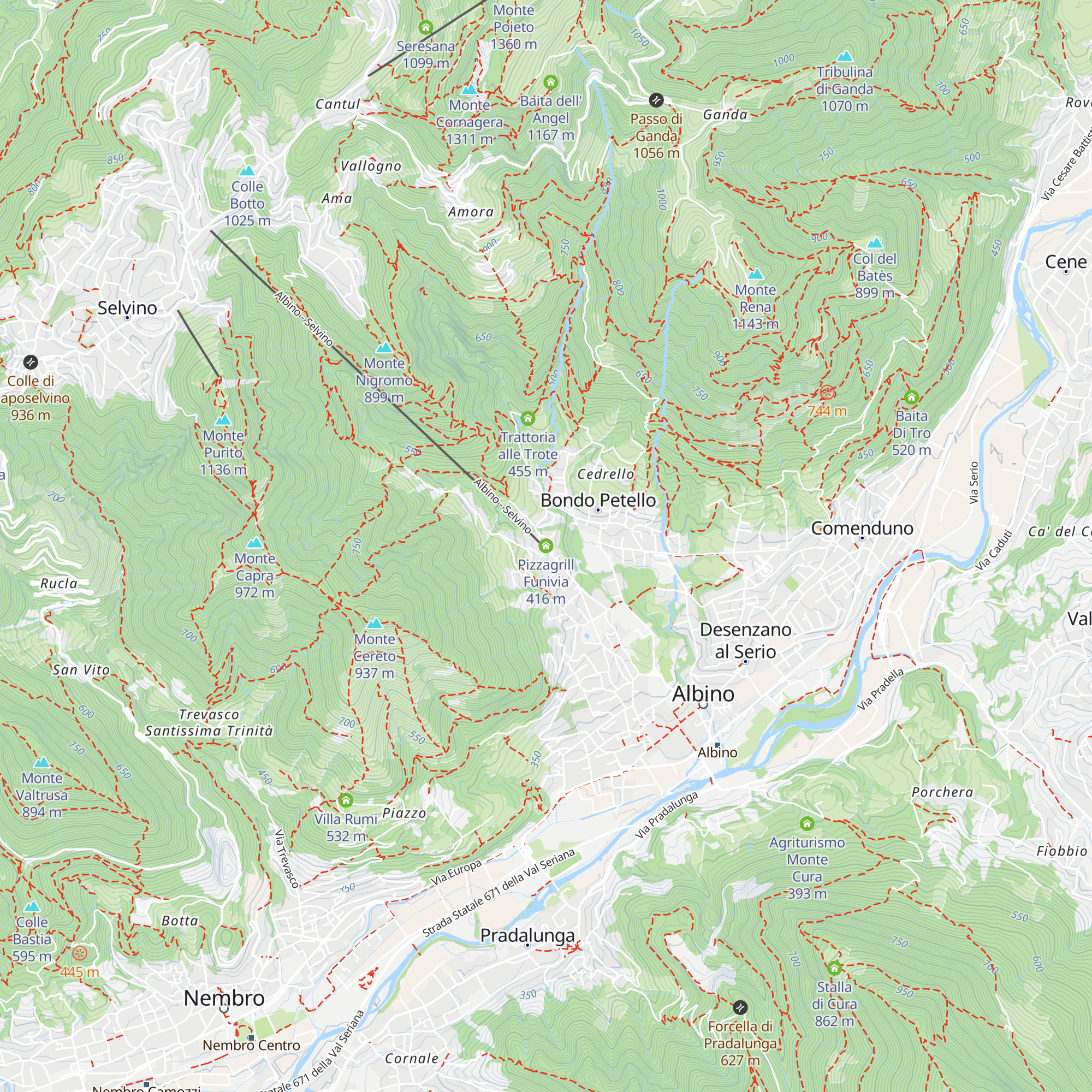 Pizzagrill Funivia map
