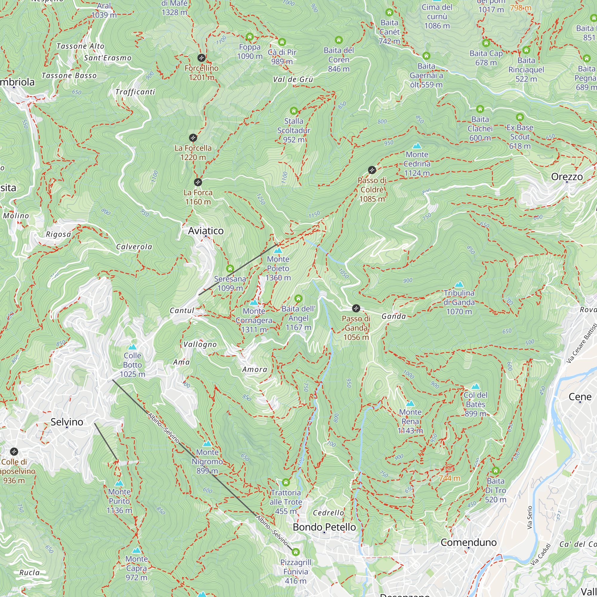 Baita dell' Angel map