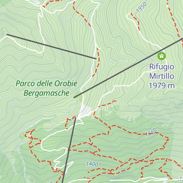 Map of Rifugio Terre Rosse