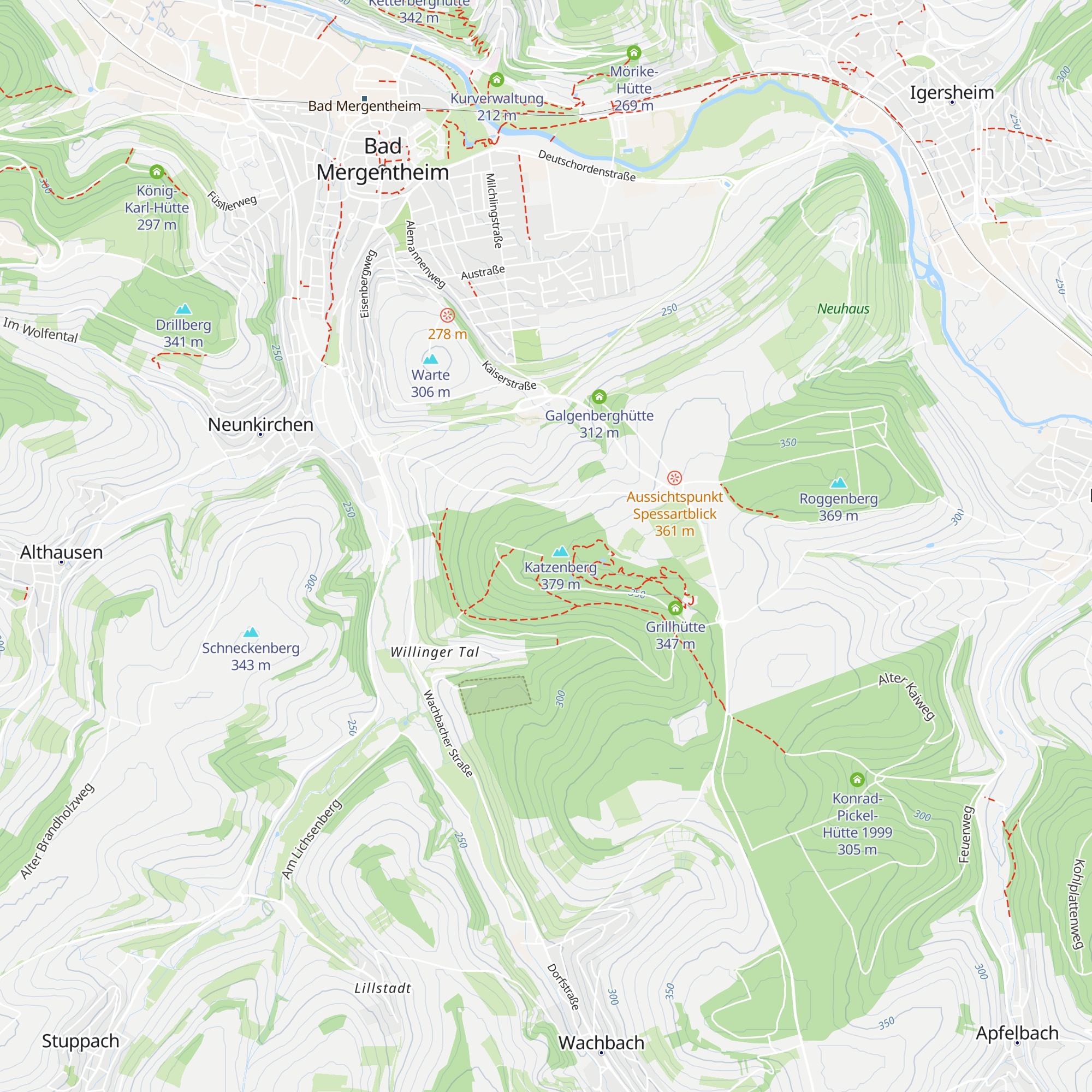 Waldhütte map