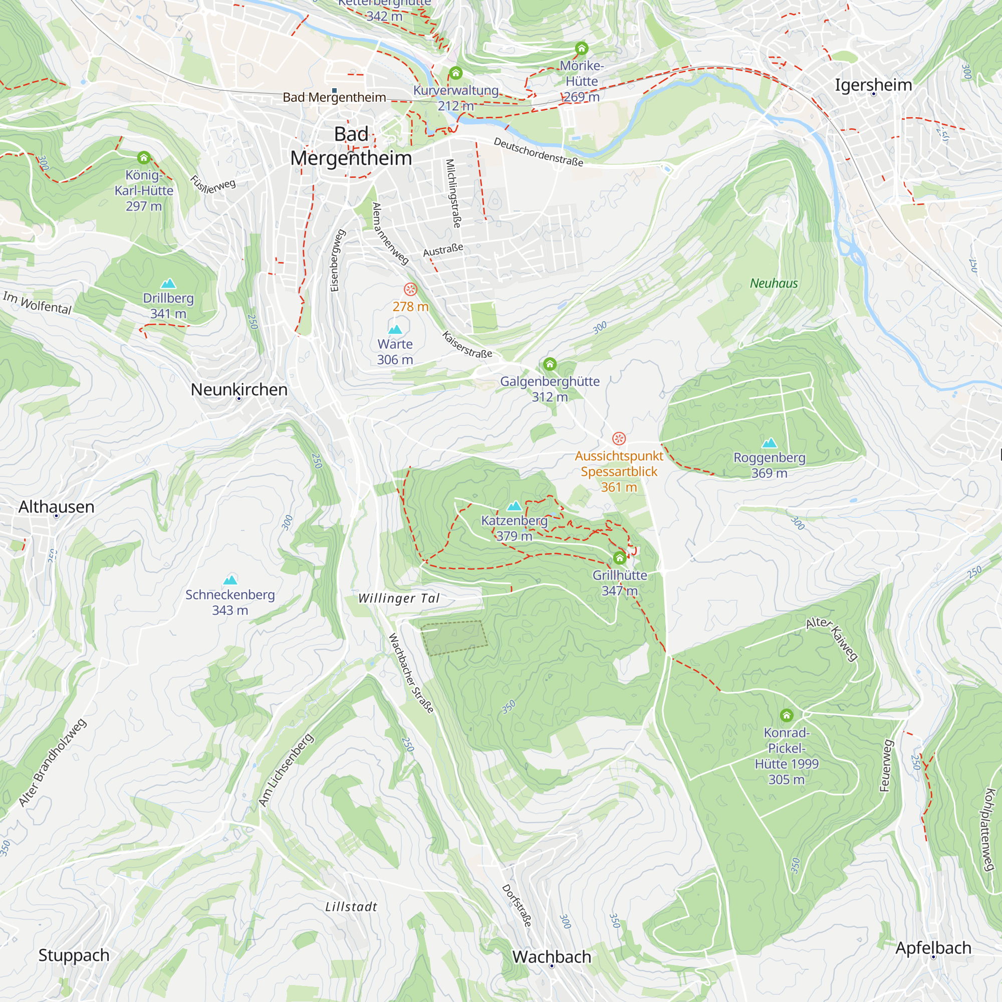 Waldhütte map