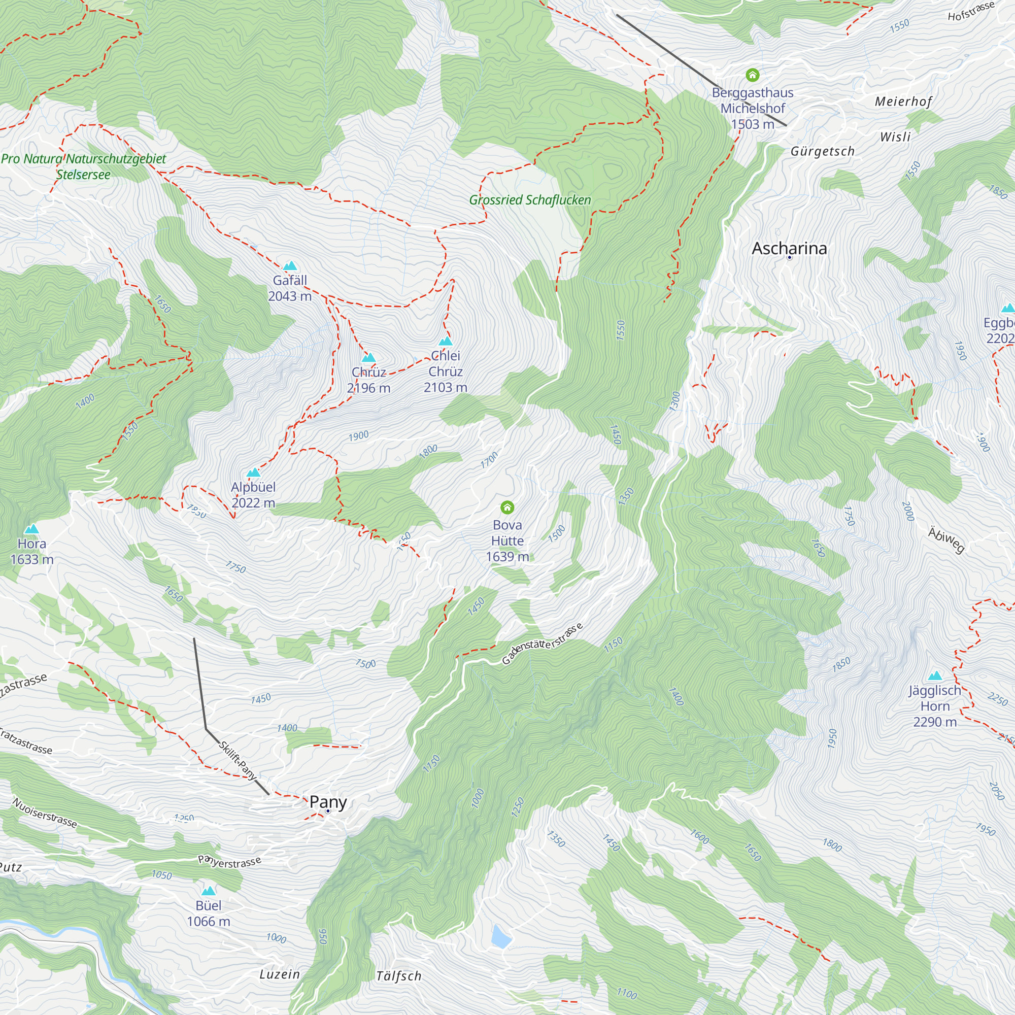 Bova Hütte map