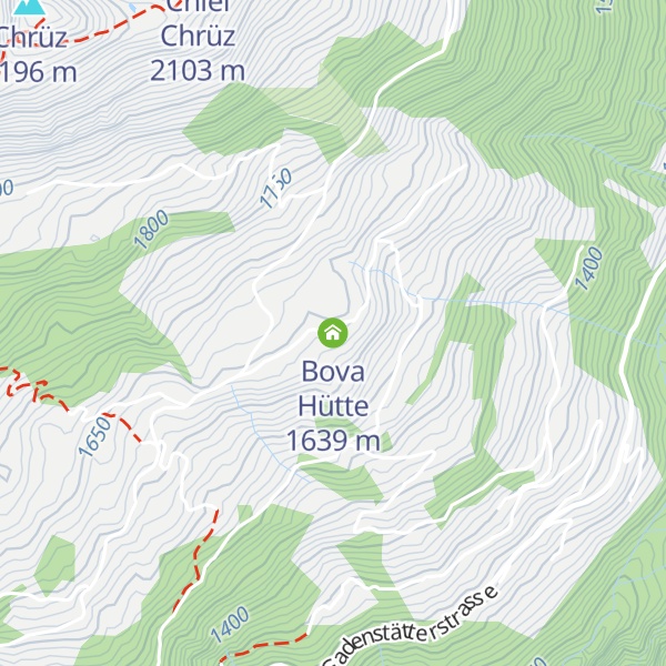 Map of Bova Hütte