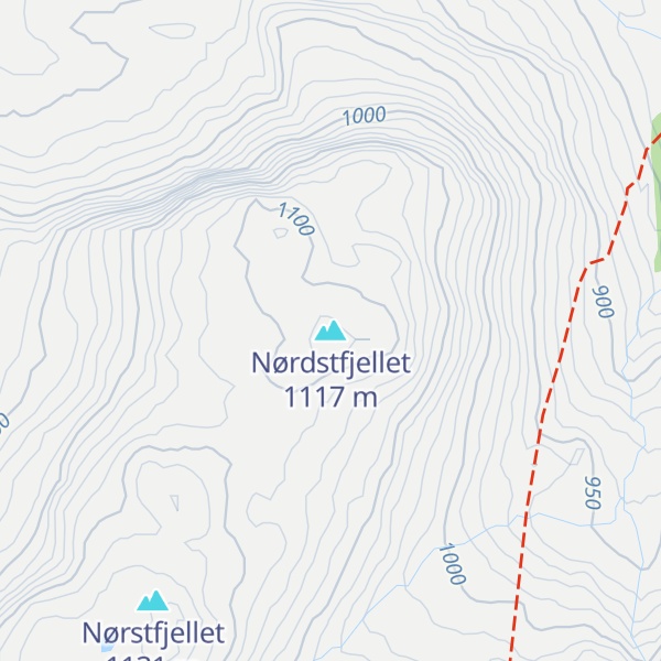 Map of Nørdstfjellet