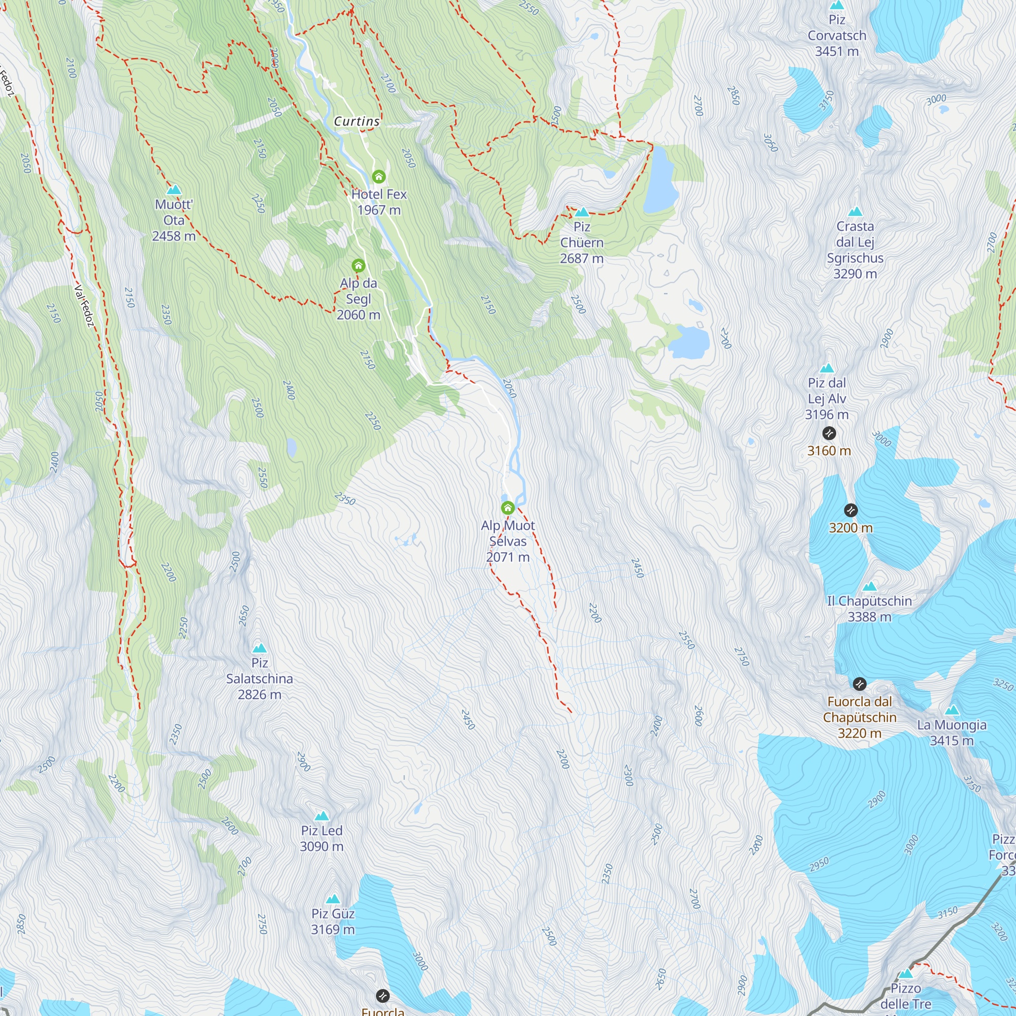 Alp Muot Selvas map