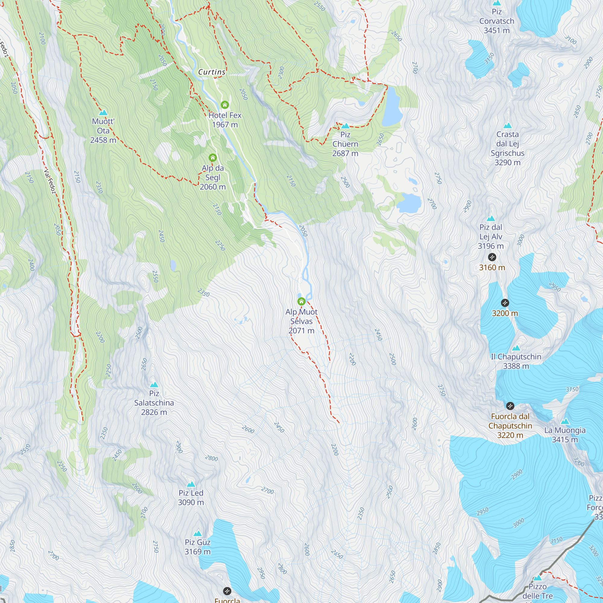 Alp Muot Selvas map