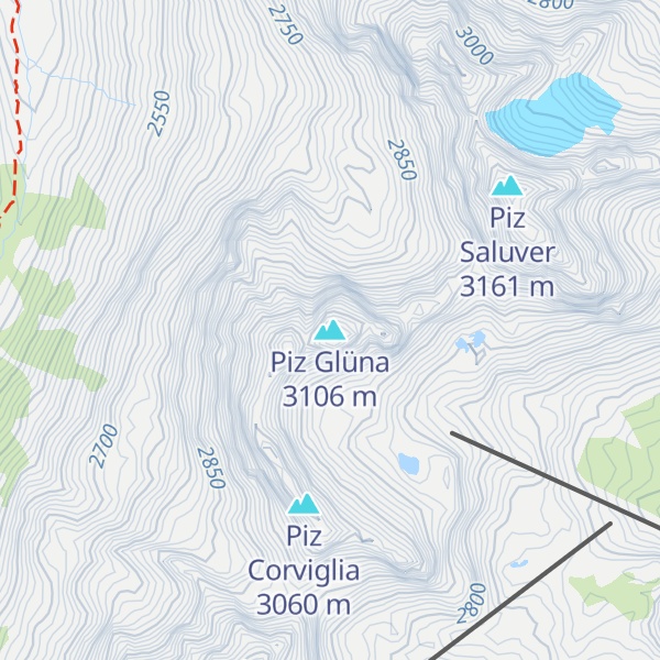 Map of Piz Glüna