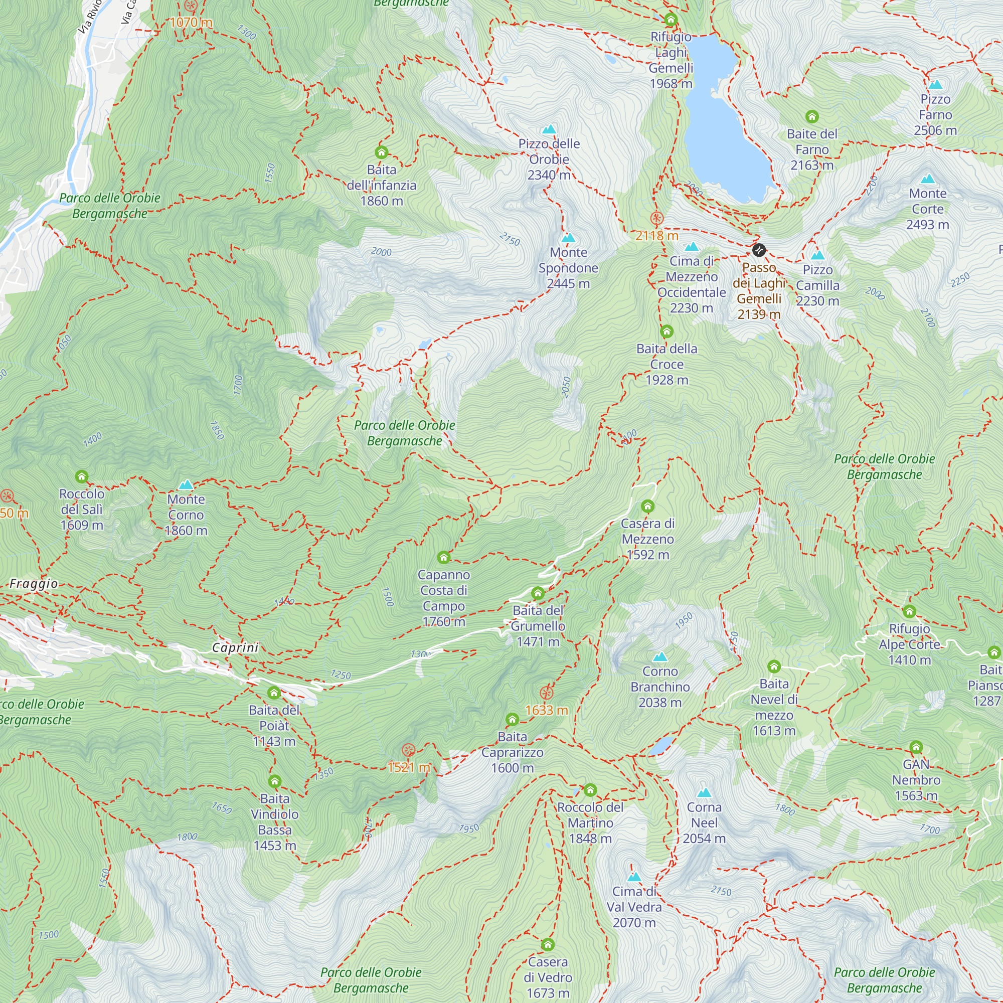 Baita di Monte Campo map