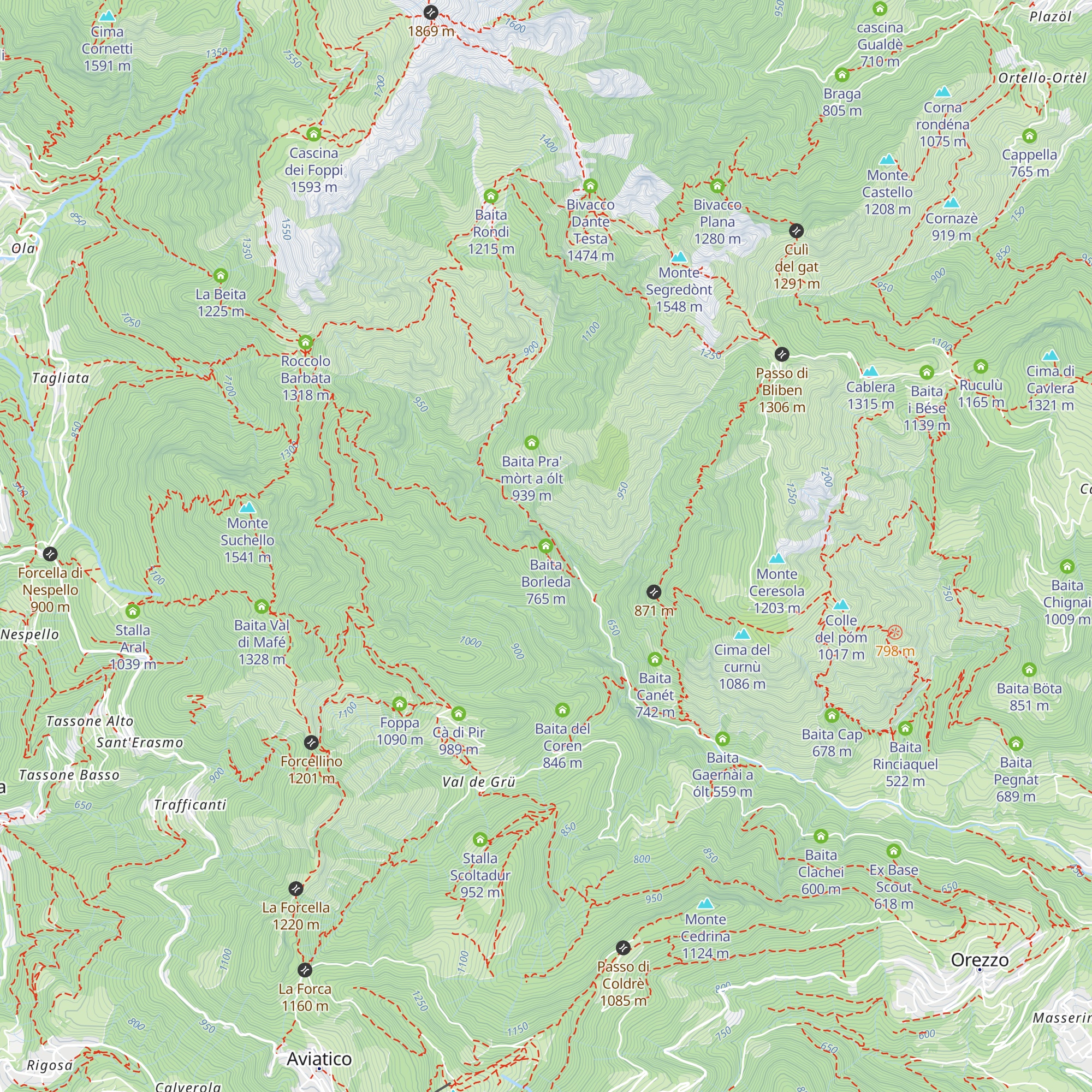 Baita Borleda map