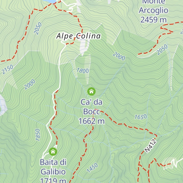 Map of Ca' da Bocc