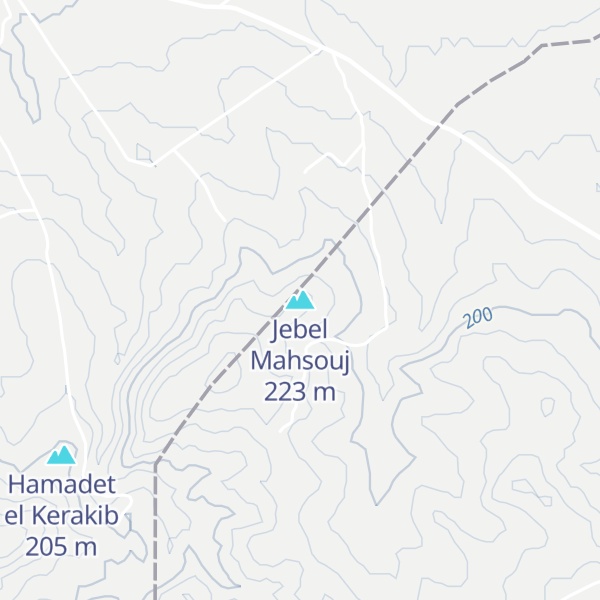 Map of Jebel Mahsouj