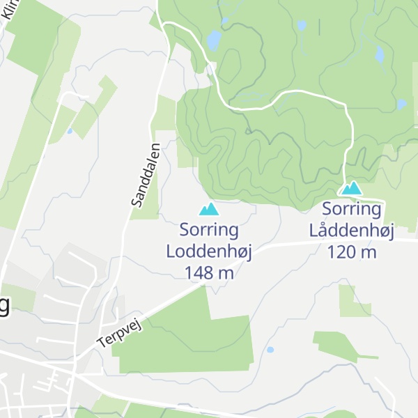 Map of Sorring Loddenhøj