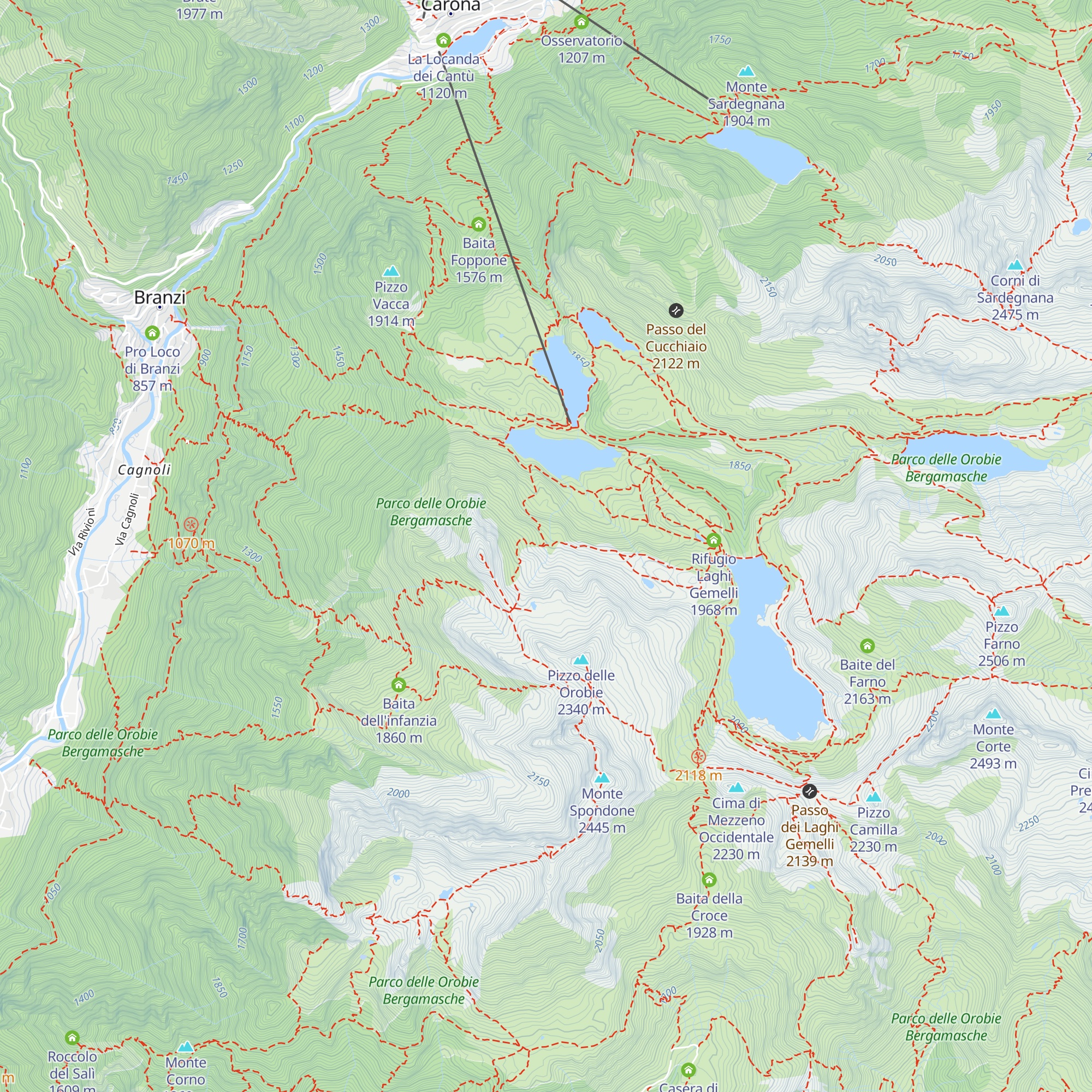 Baita delle Orobie map