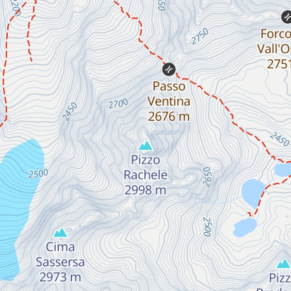 Map of Pizzo Rachele