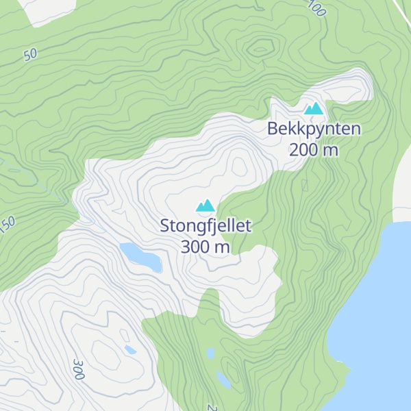 Map of Stongfjellet