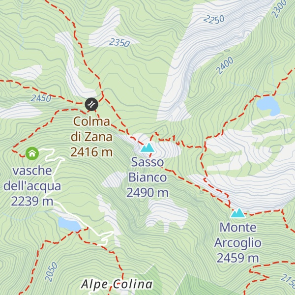 Map of Sasso Bianco