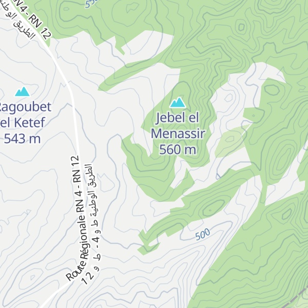 Map of Kef el Mennsta