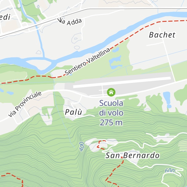 Map of AREU Base elisoccorso di Caiolo