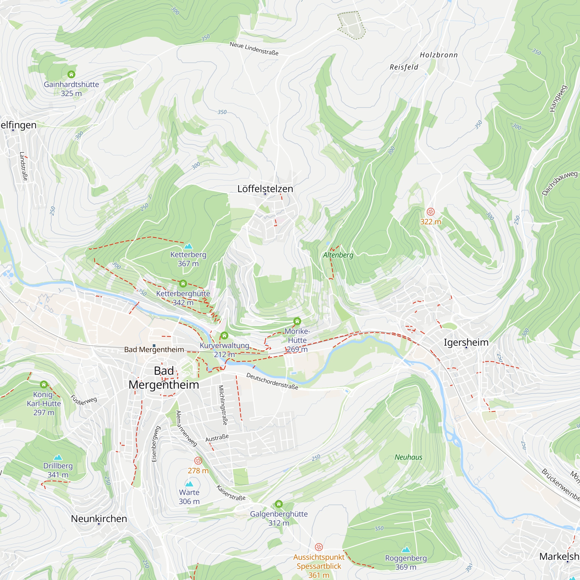 Arkau-Hütte map