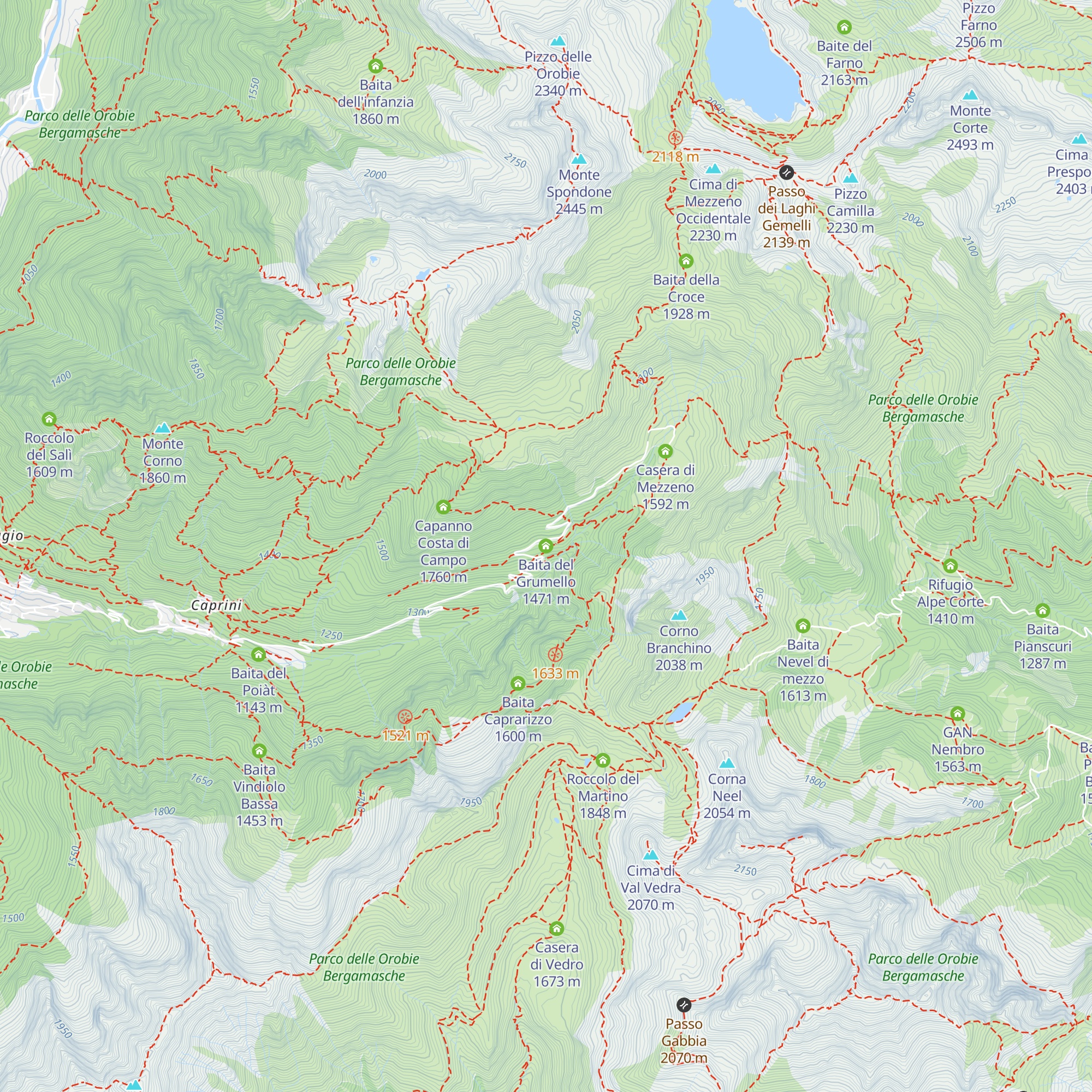 Baita del Grumello map