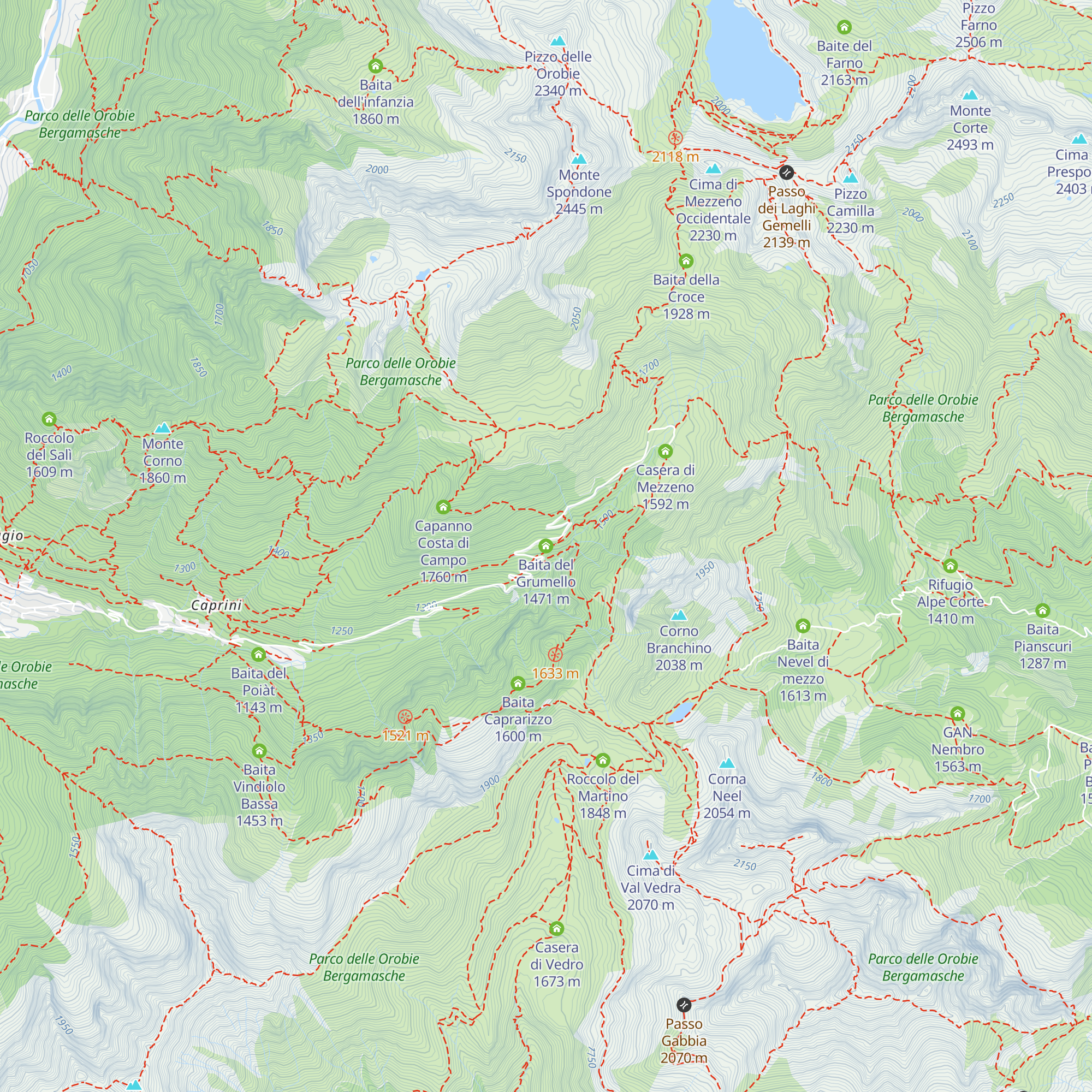 Baita del Grumello map