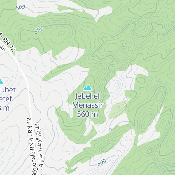 Map of Jebel el Menassir