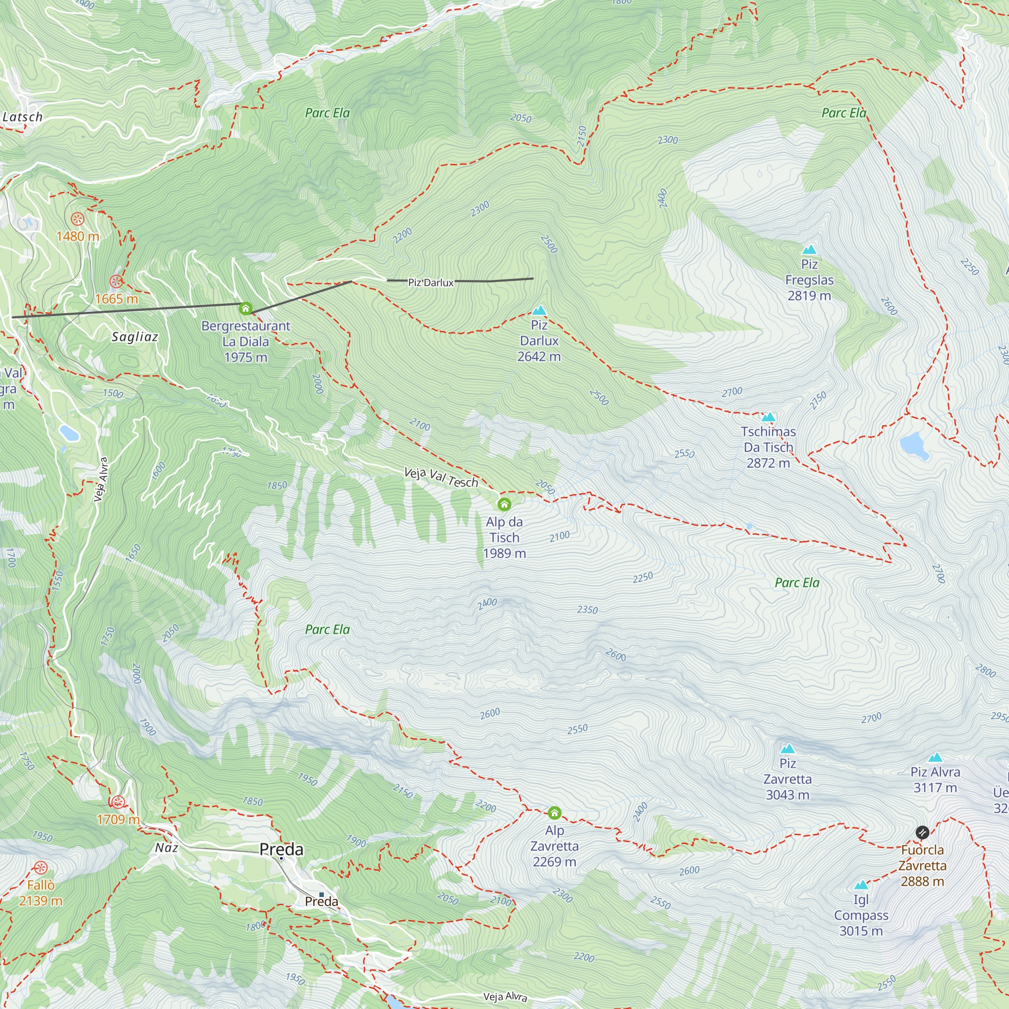 Alp da Tisch map