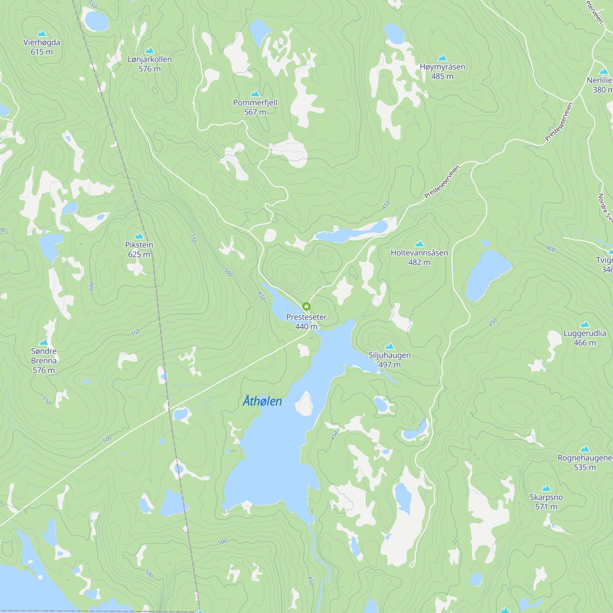 Presteseter map