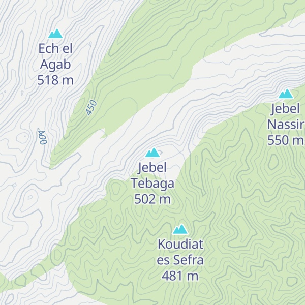 Map of Jebel Tebaga