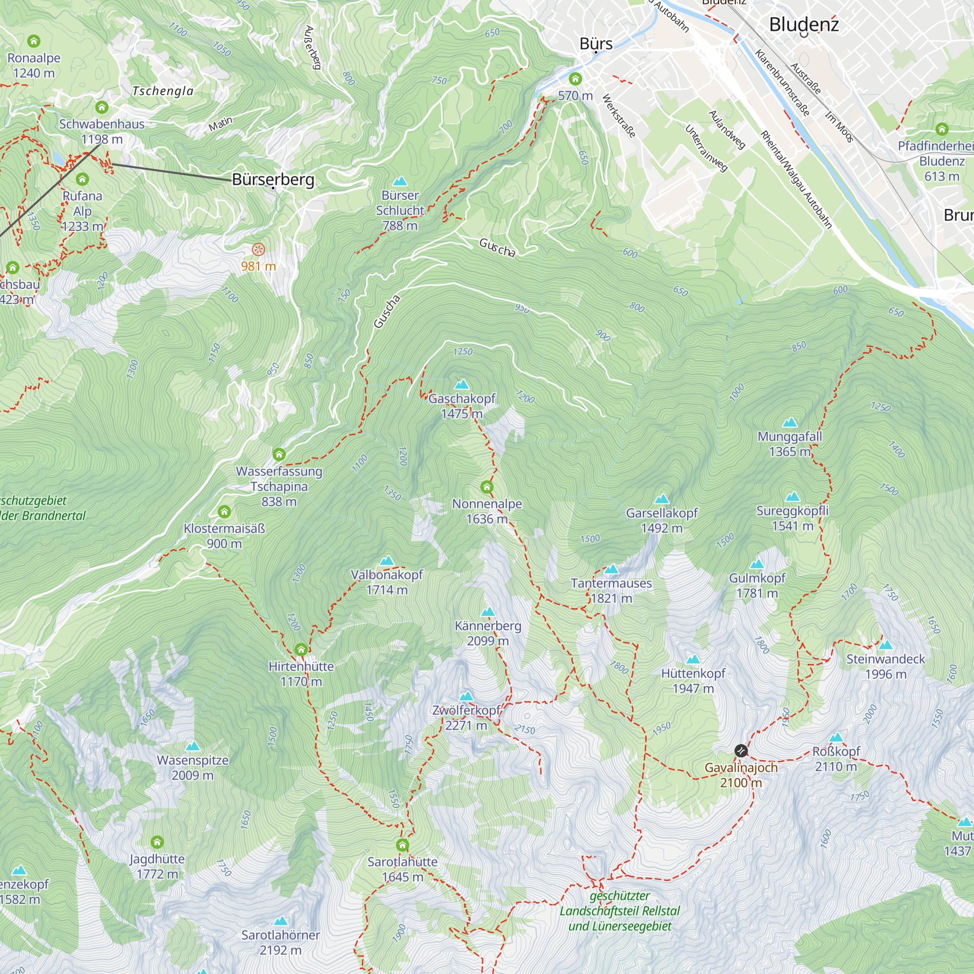Nonnenalpe map