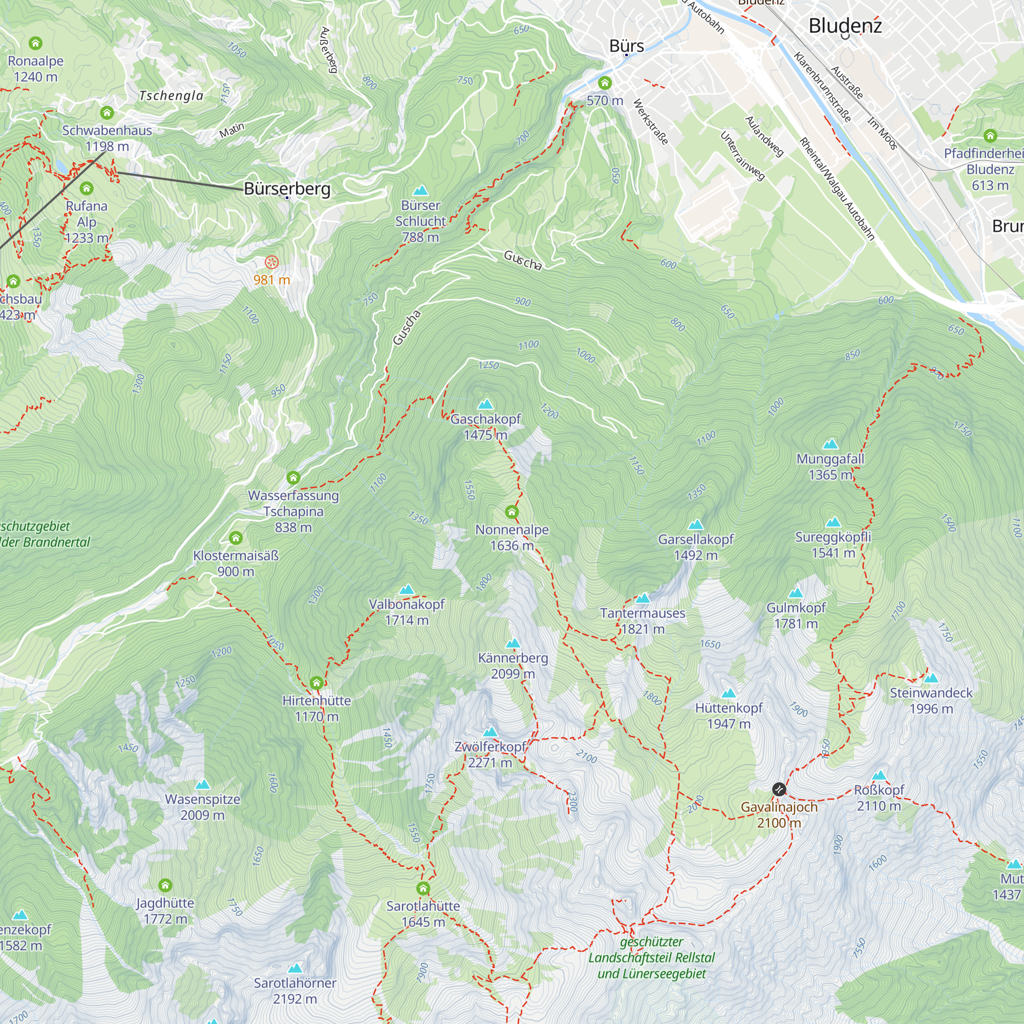 Nonnenalpe map