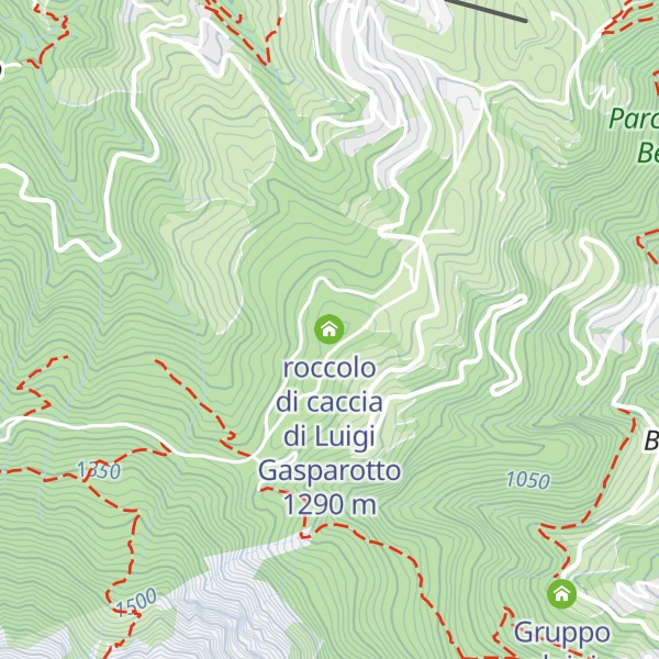 Map of roccolo di caccia di Luigi Gasparotto