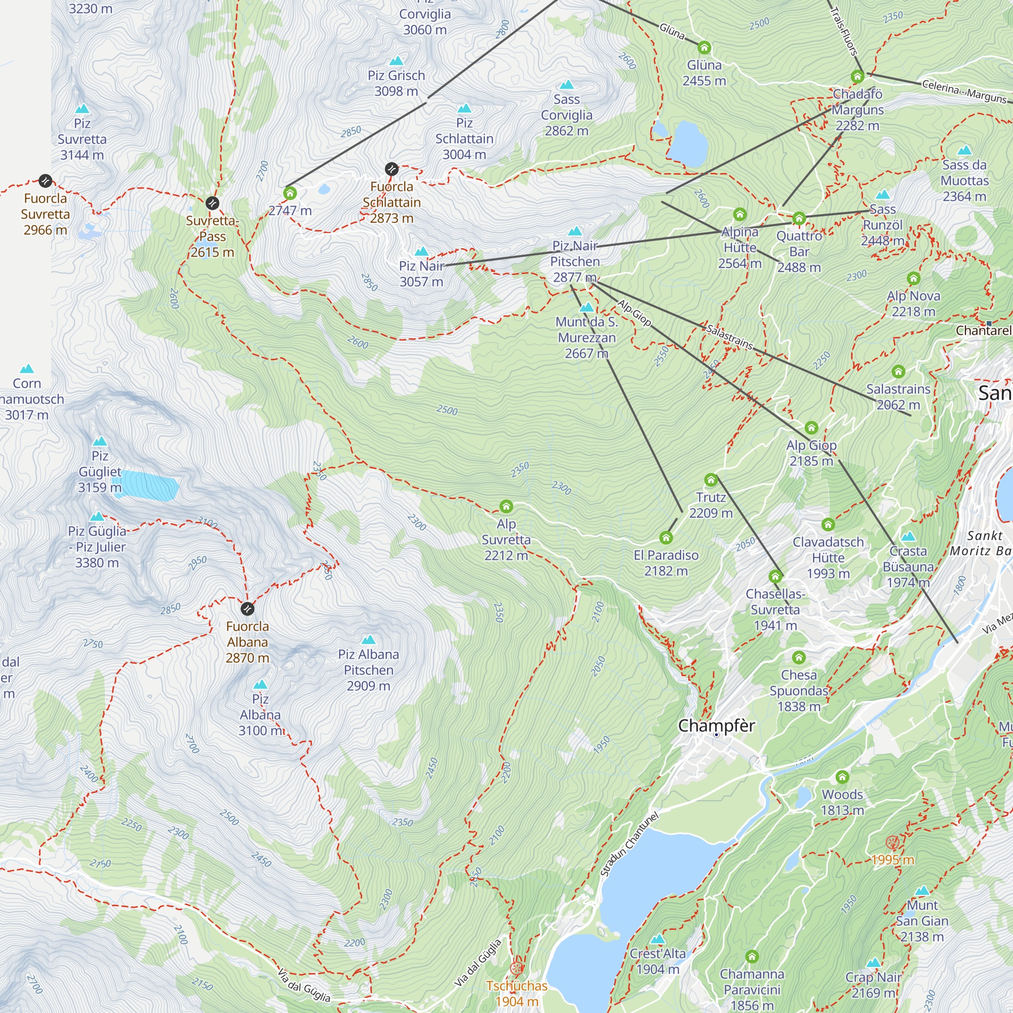 Alp Suvretta map