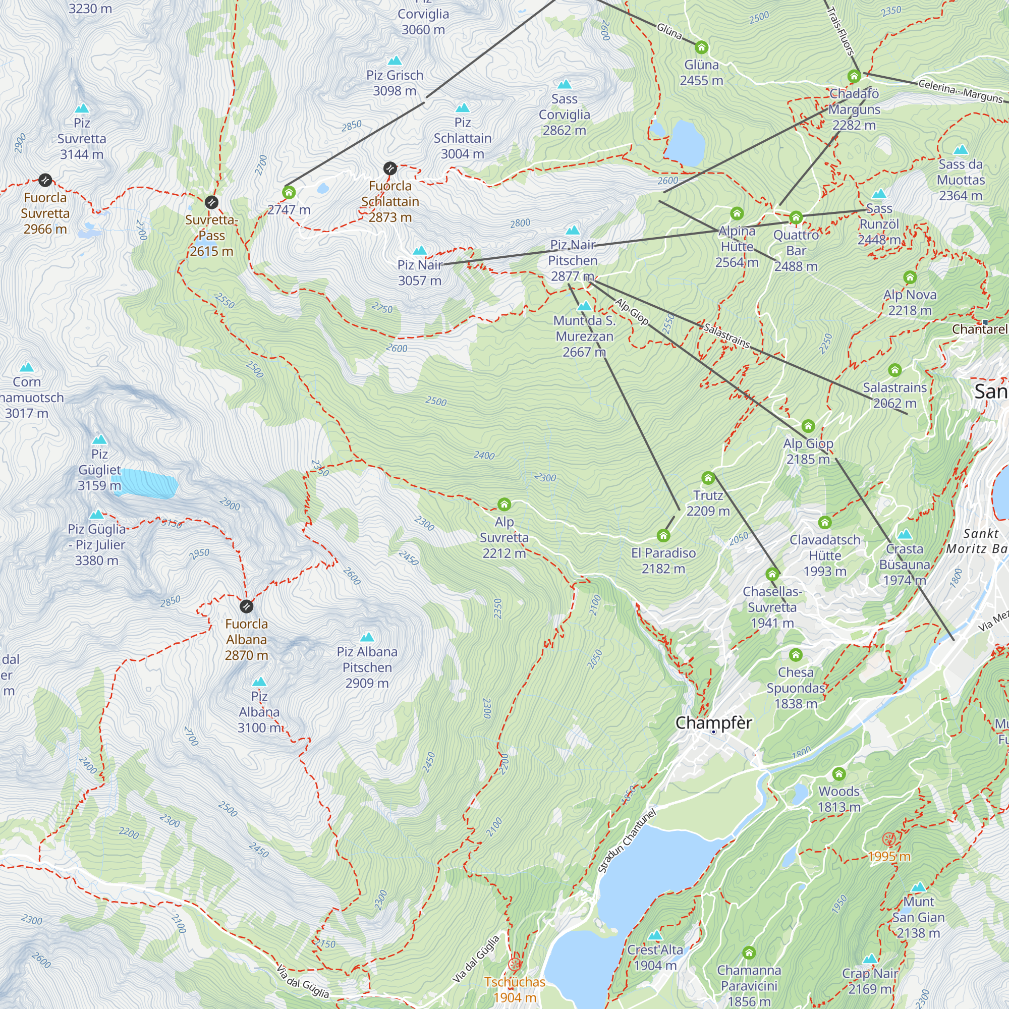 Alp Suvretta map