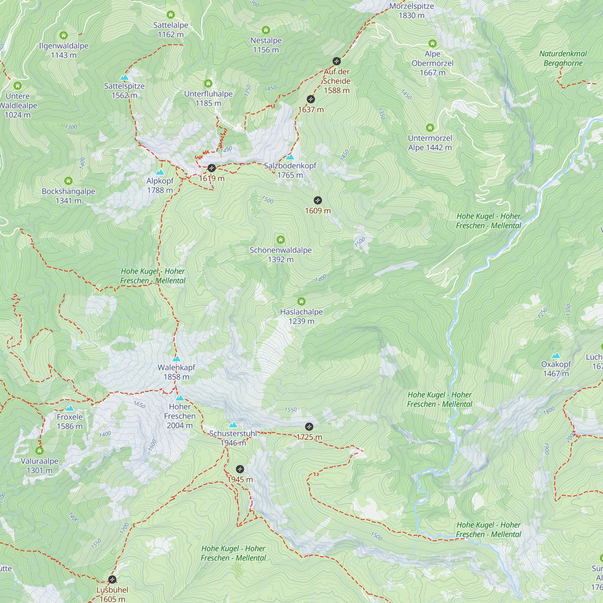 Haslachalpe map