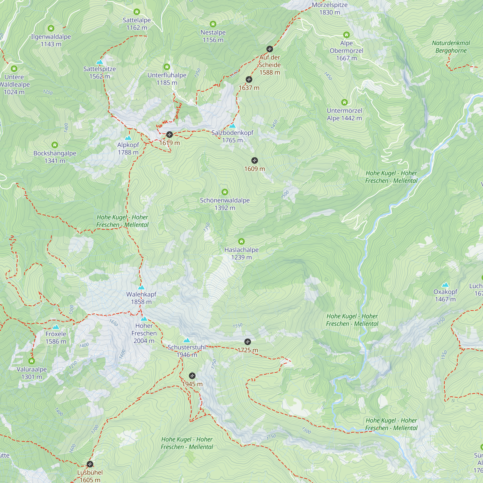 Haslachalpe map