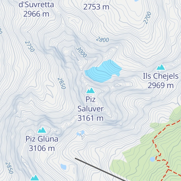 Map of Piz Saluver