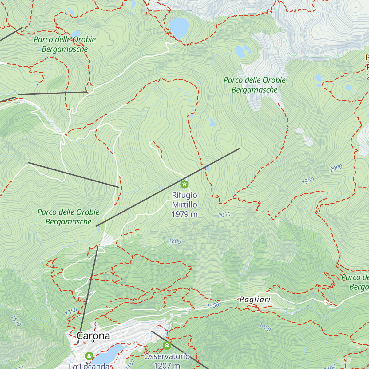 Rifugio Mirtillo map