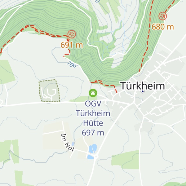Map of OGV Türkheim Hütte