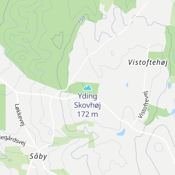 Map of Yding Skovhøj