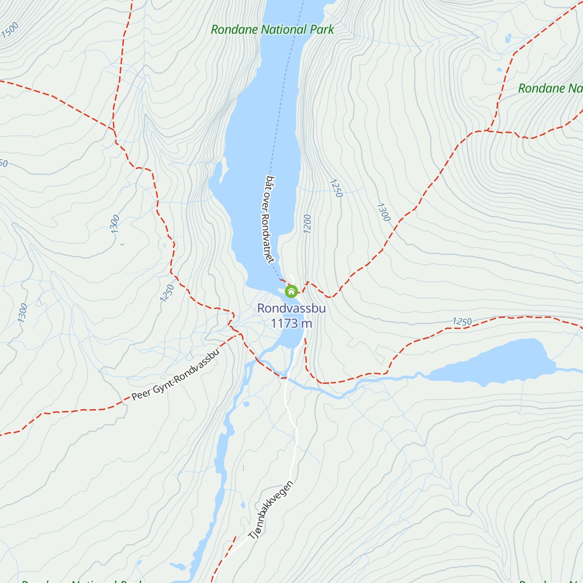Rondvassbu map