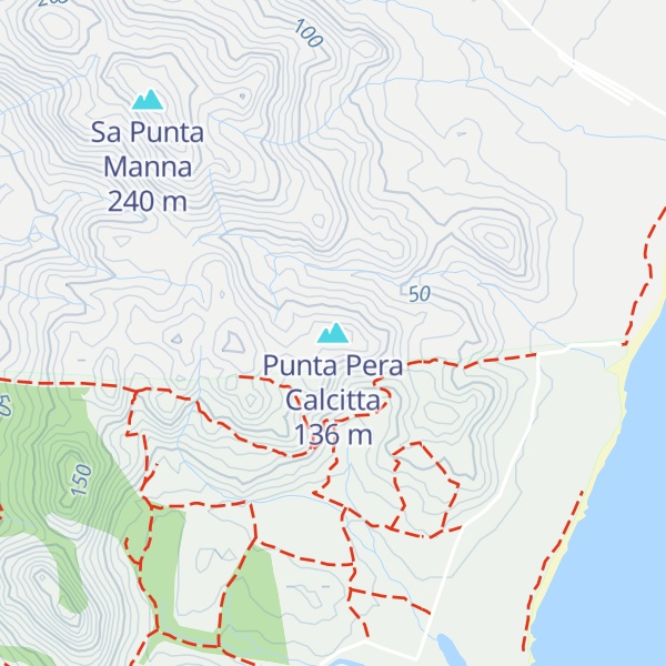 Map of Punta Pera Calcitta