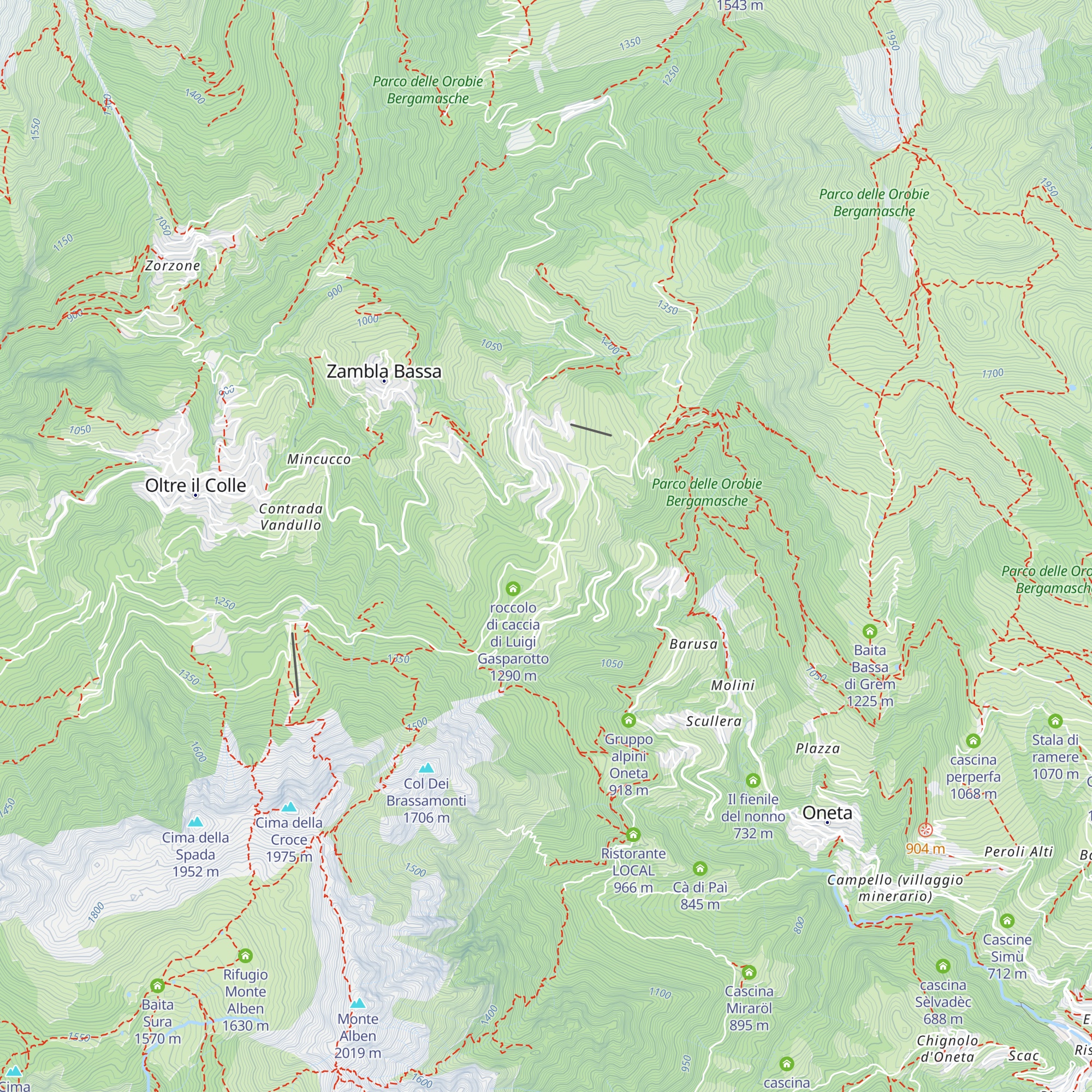 Deposito SAB Passo Zambla map