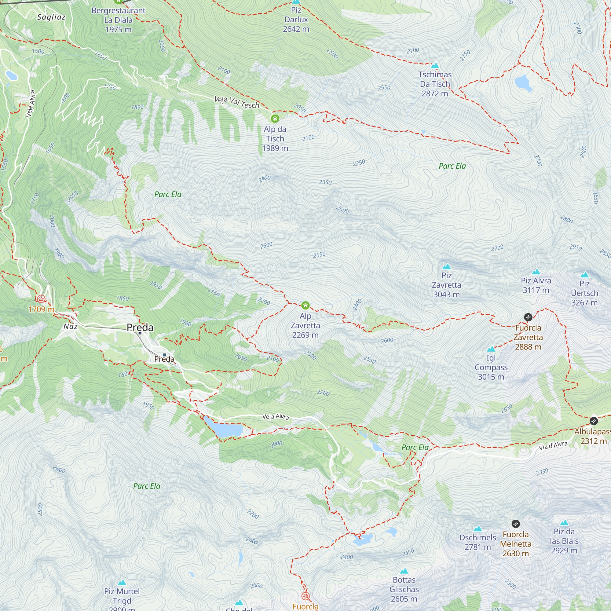 Alp Zavretta map