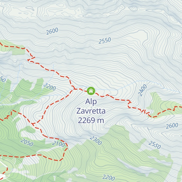 Map of Alp Zavretta