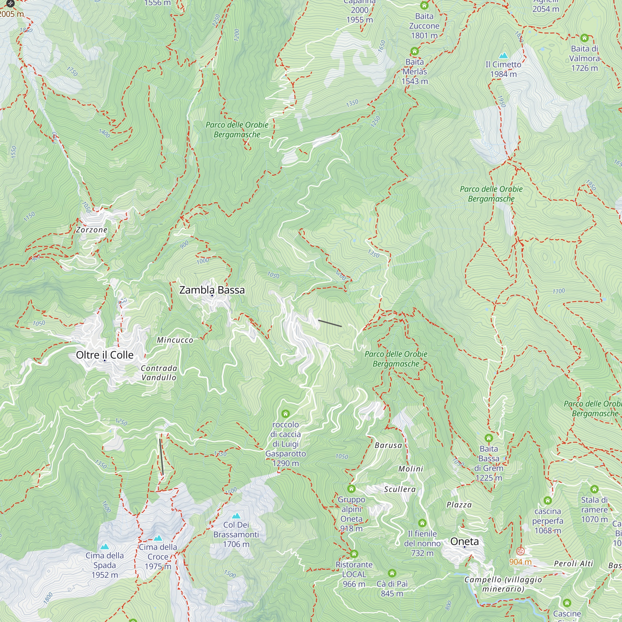 Ristorante Pizzera Quattro Cime map