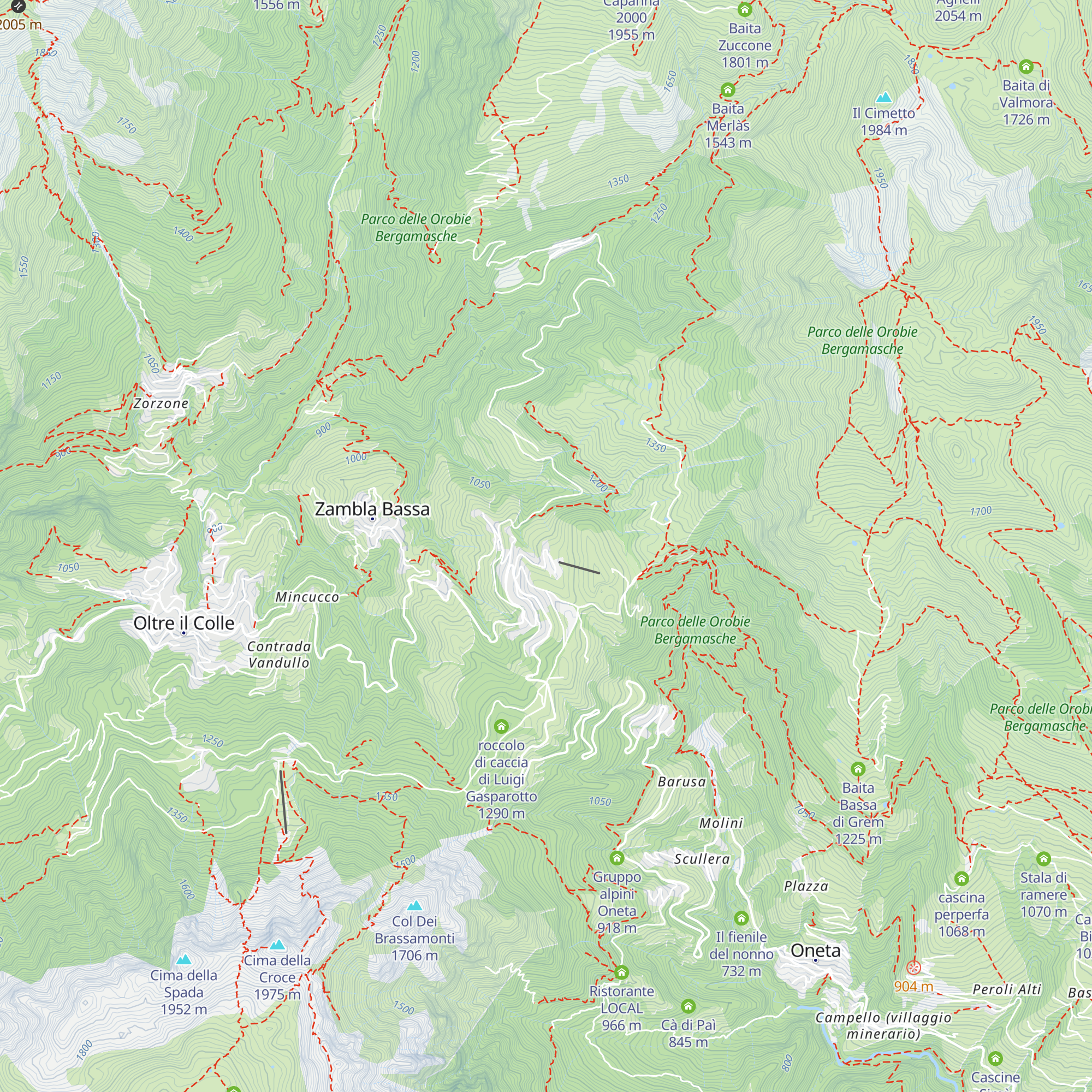Ristorante Pizzera Quattro Cime map