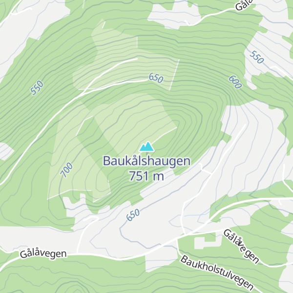 Map of Baukålshaugen